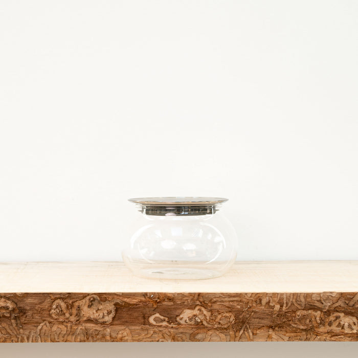 Glass Tea Canister - Metal Top